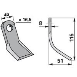 Y-Messer zu Falconero Mulcher